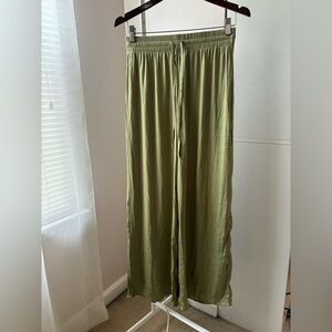 RACHEL Rachel Roy Khaki Wide-Leg Pants